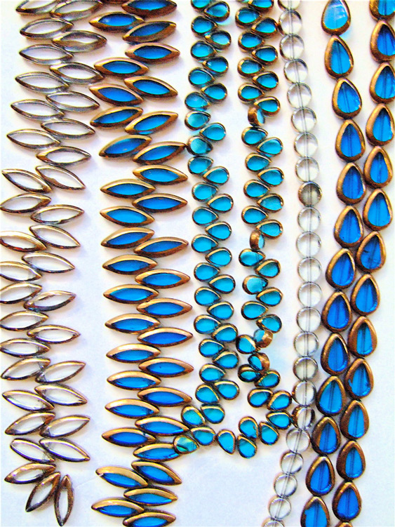 Gold Border Crystal Multicolor Glass Beads Curtain
