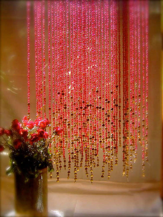 Pomegranate Gold Custom Designed Beaded Curtains