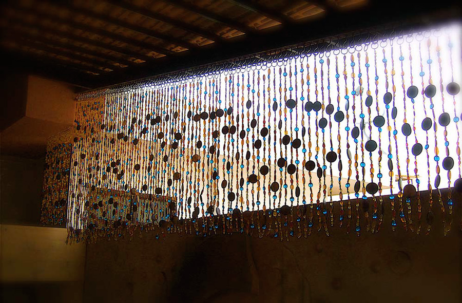 Bone Disc Multicolor Multicolor Bead Curtain