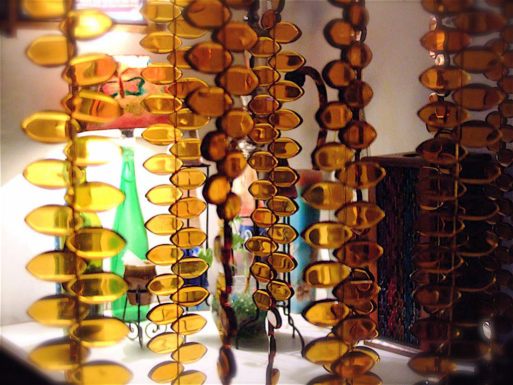 Topaz Leaf Yellow Leaf Design Door Bead Curtain