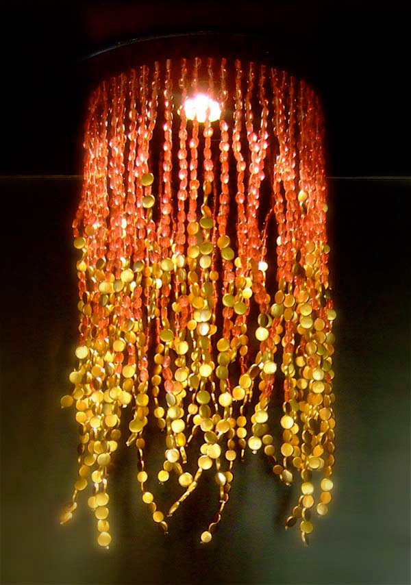 Botanical Glass Beaded Curtain For Door Modern Hanging Installation With Elegant Detailing