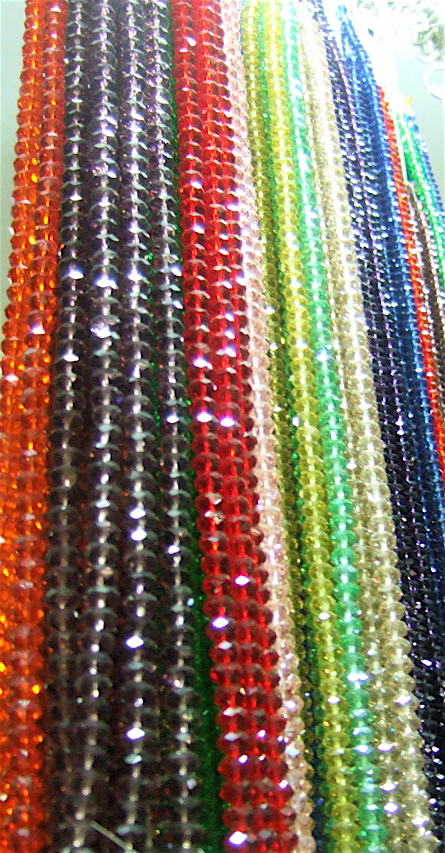 Crystal Multicolor Reds Crystal Multicolor Glass Beads Curtain
