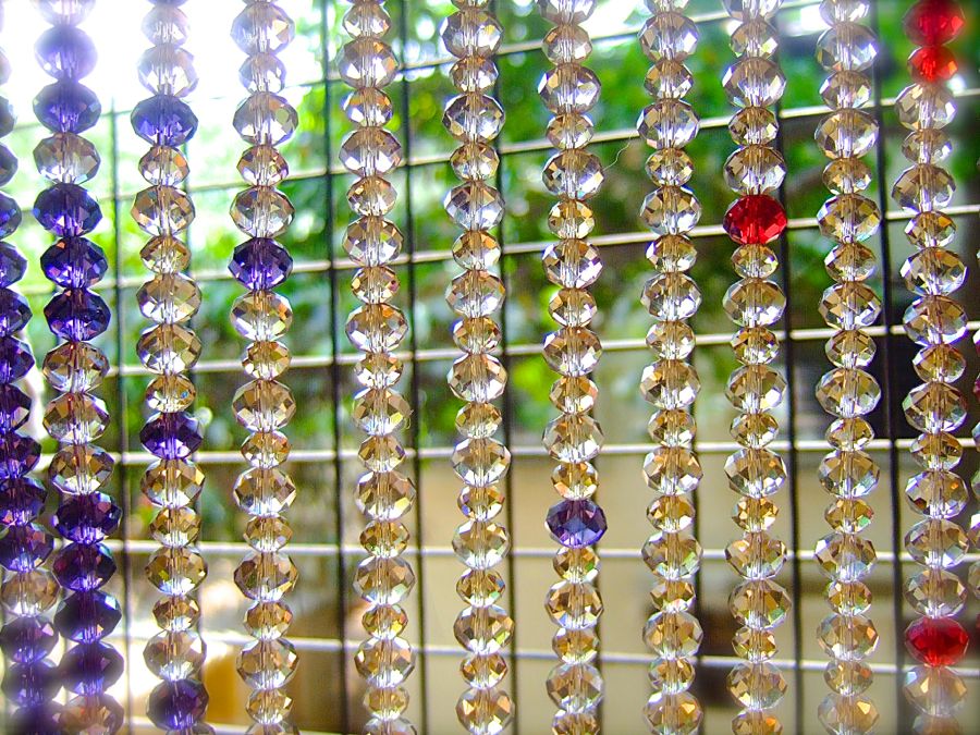 Crystal Multicolor Glass Beads Curtain Dscf5288
