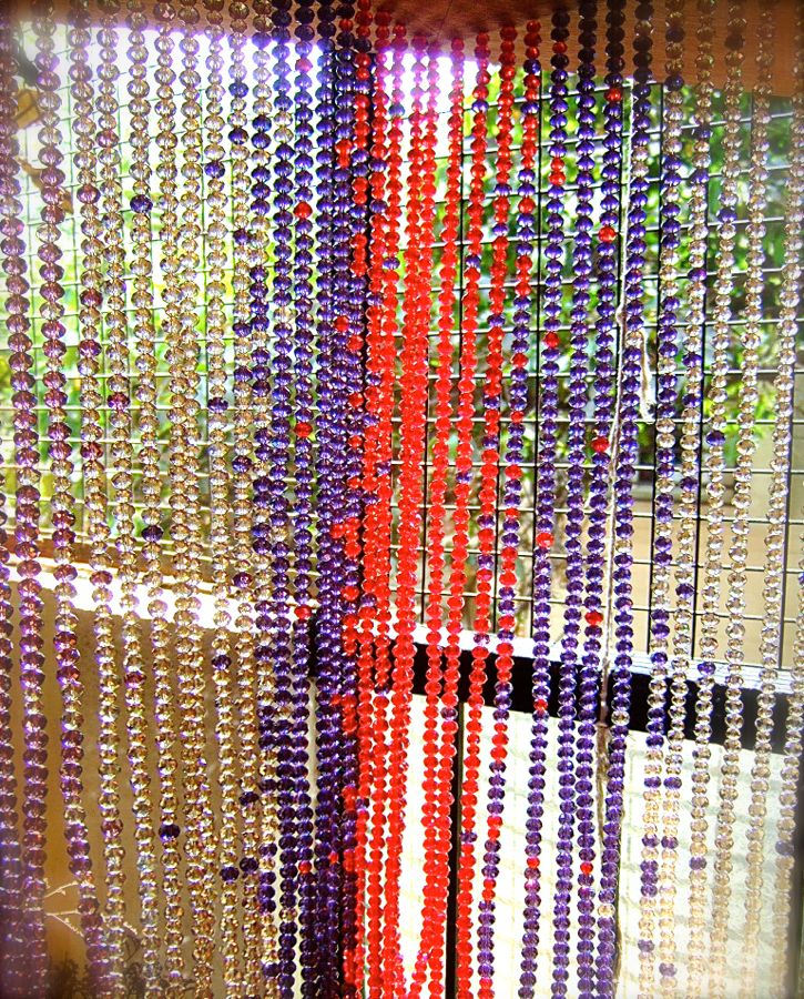 Crystal Multicolor Glass Beads Curtain Dscf5294