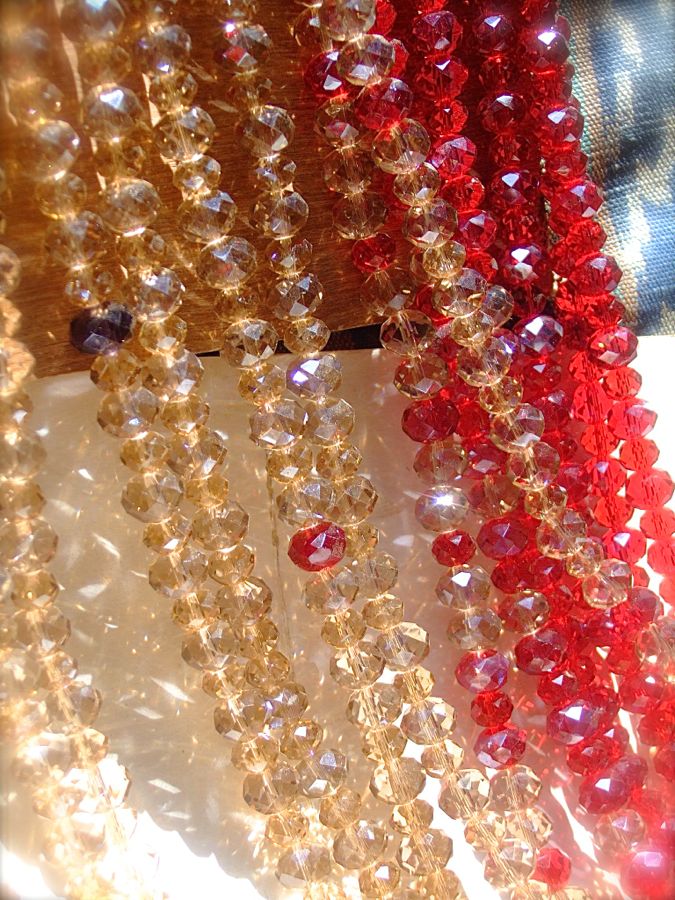 Crystal Multicolor Glass Beads Curtain Dscf5309