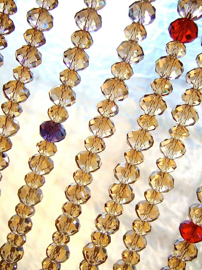 Crystal Multicolor Glass Beads Curtain Dscf5334