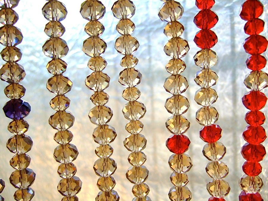 Crystal Multicolor Glass Beads Curtain Dscf5335