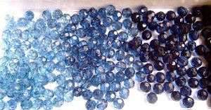 Memories Of A Butterfly Custom Coloured Blue Ombre Crystals