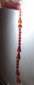 Stunning Red Crystals For Luxury Living Room Curtain Design
