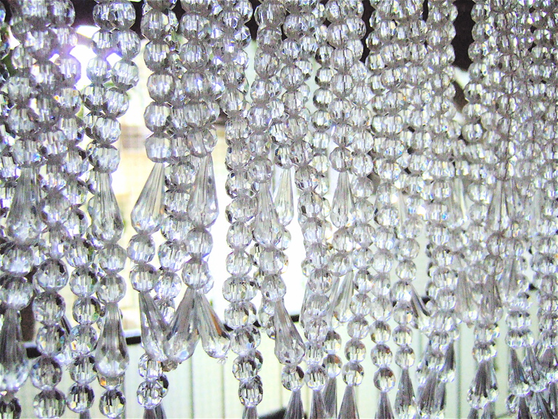 Crystal Acrylic White Crystal Beads Curtain