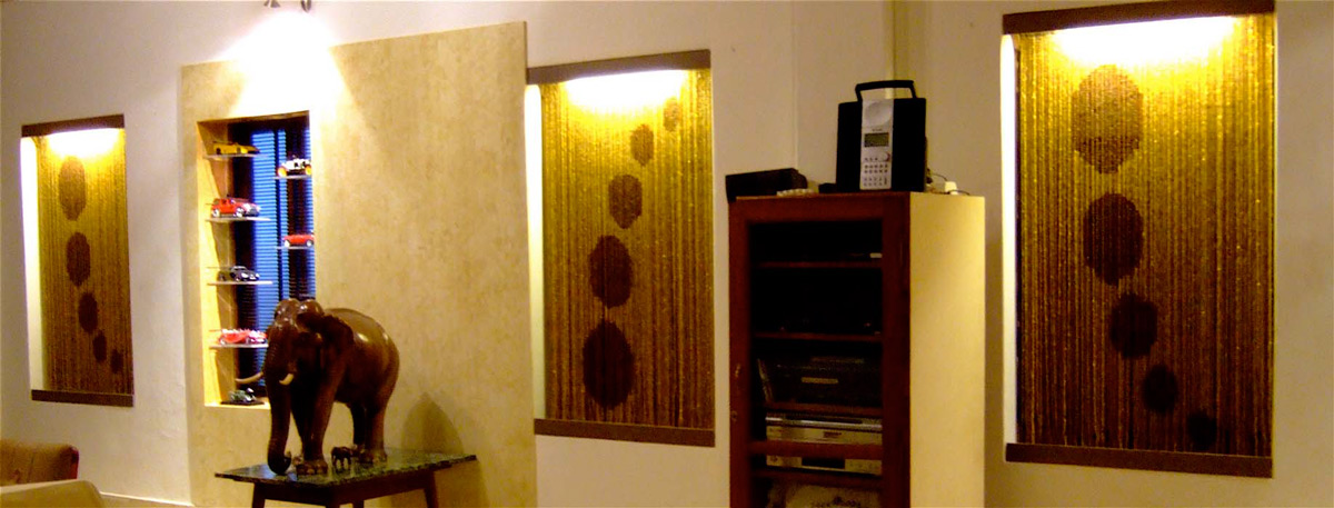 Polka Champagne Brown 1 - Residential Project Polka Bead Curtain