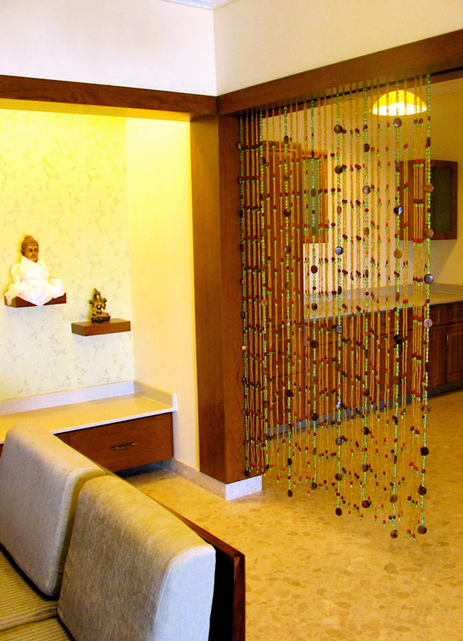 sea green beads curtain