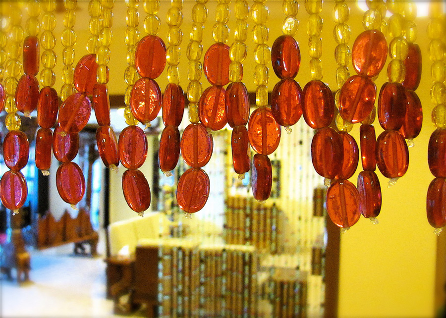 Botanical Glass Beaded Curtain For Door Glass Beaded Curtain