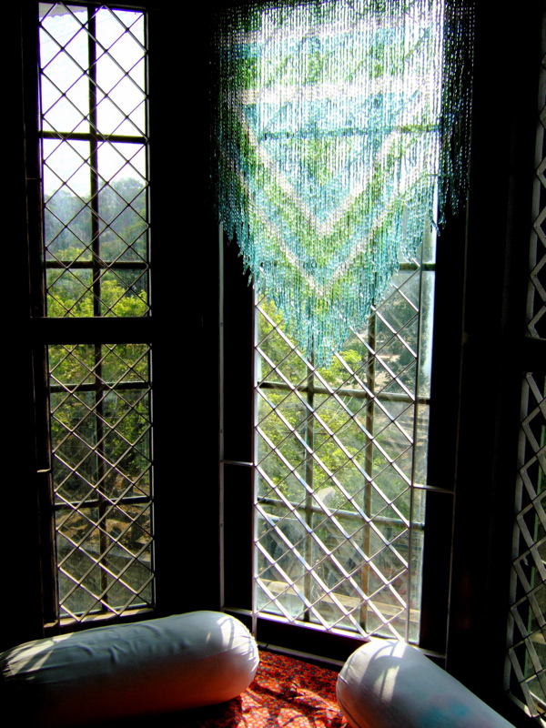 Sea Blue-Green Aztek 2 Aztek Style Door Bead Curtain