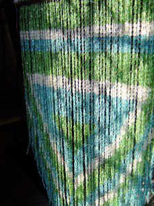 Pastel Green Blue Astek Inspired Curtain Design