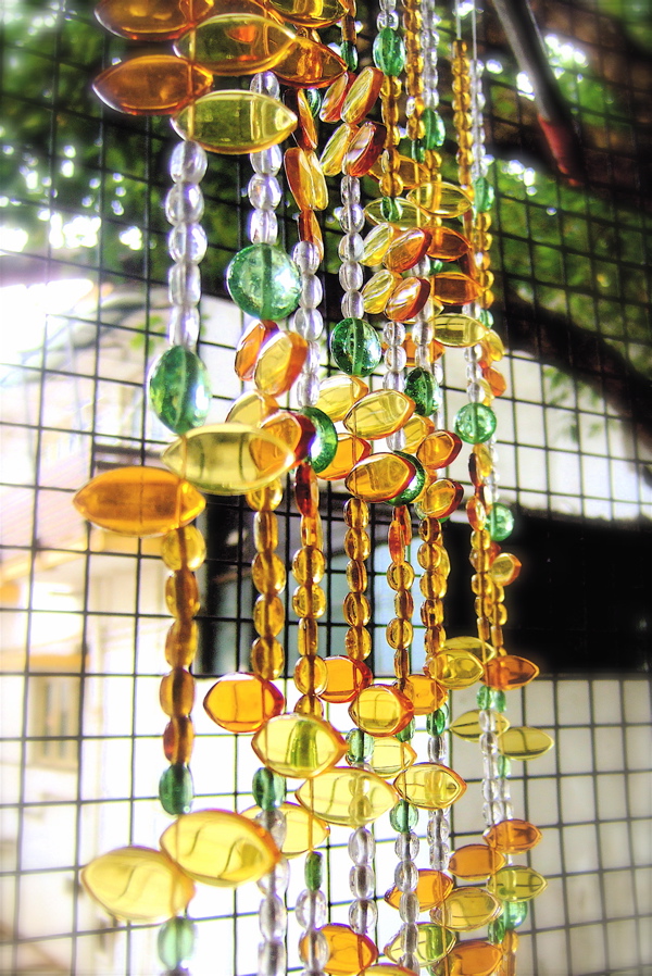 Yellow Leaf 5 Yellow Leaf Design Door Bead Curtain