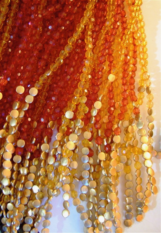 Champagne Red Acrylic Crystal Bead Curtain New Temple Room Screen
