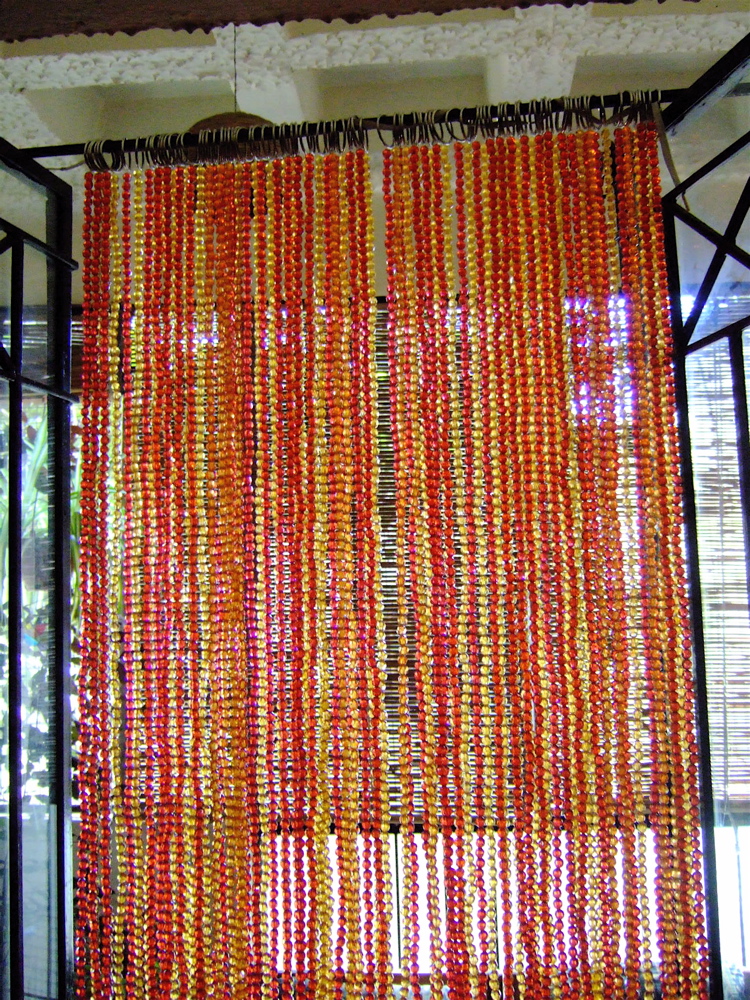 Red Champagne Acrylic Crystal, Beads Temple Room Screen