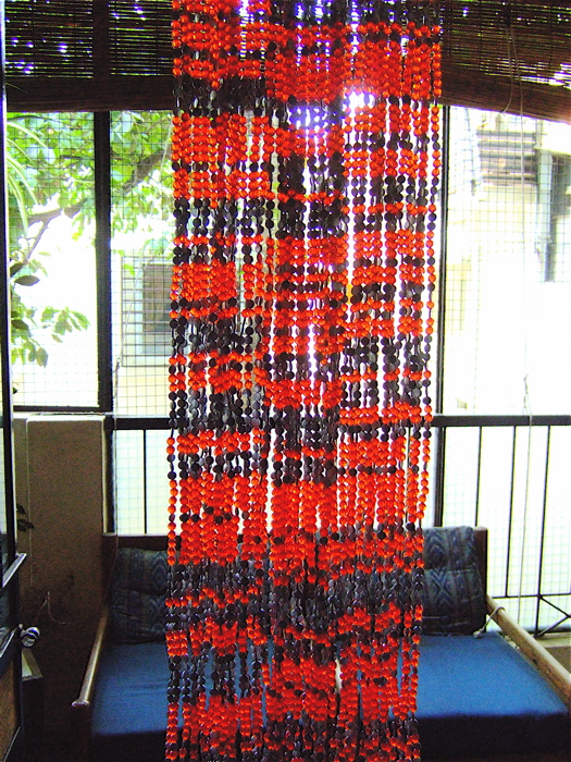 Red Silver Acrylic Crystal Beaded Partitions Dscf1129