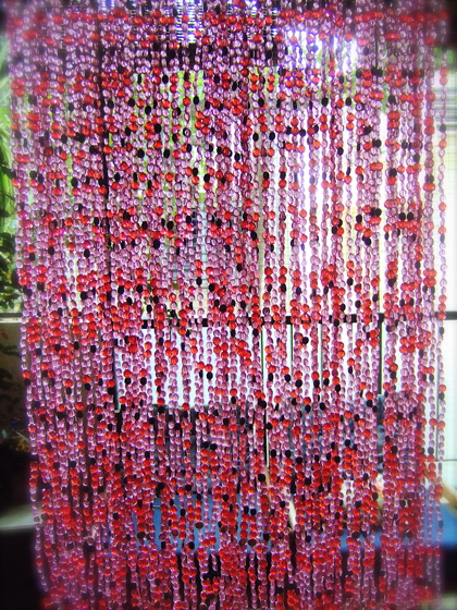 New Orleans Glass Bead Curtains Pink Purple Doorway Beaded Room Rivider