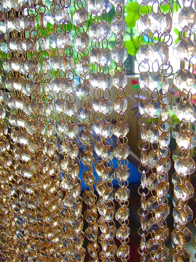 White Bead Curtain Crystal Beaded Curtain