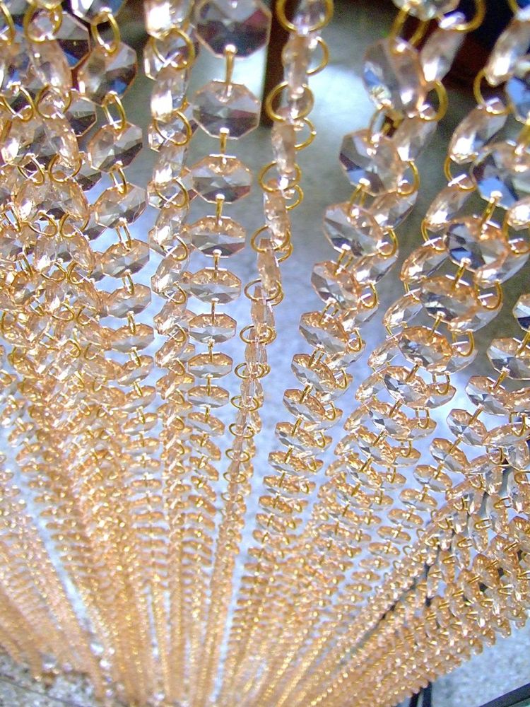 White Bead Curtain Crystal Beaded Curtain