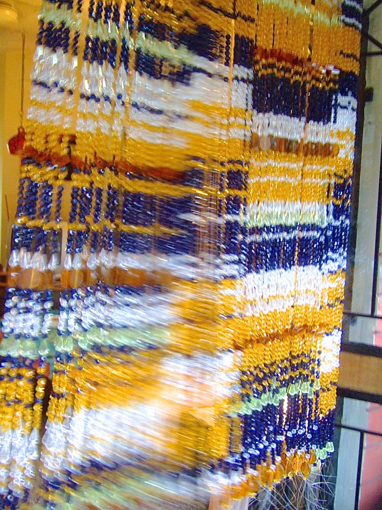 Navy Champagne Beads Curtain For Living Room Crystal Beaded Curtain