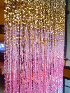 Gold Beaded Curtain