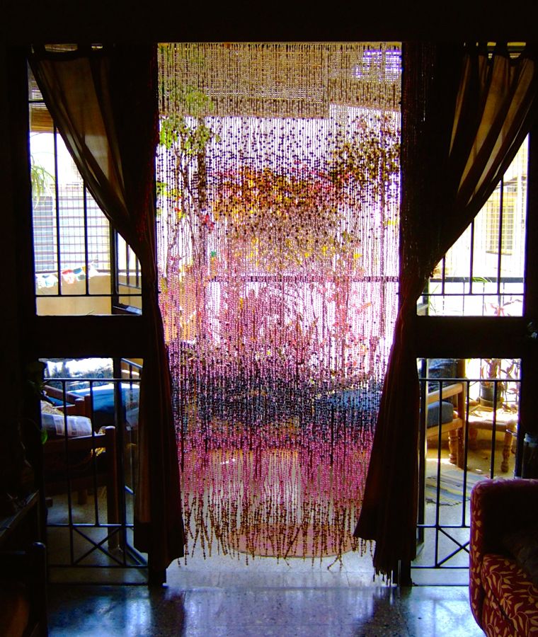 Living Room Decor Antique Beaded Curtain Glass Beaded Curtain Gold