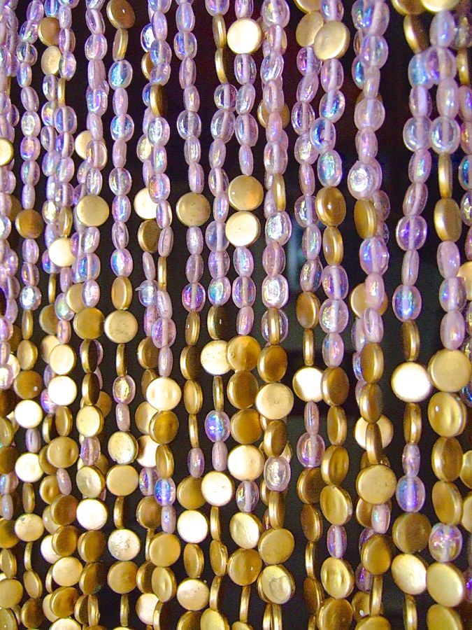 Living Room Decor Antique Beaded Curtain Glass Beaded Curtain Gold