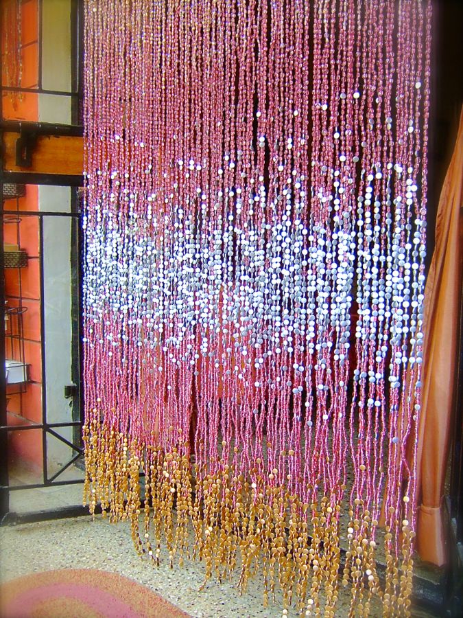 Living Room Decor Antique Beaded Curtain Glass Beaded Curtain Silver