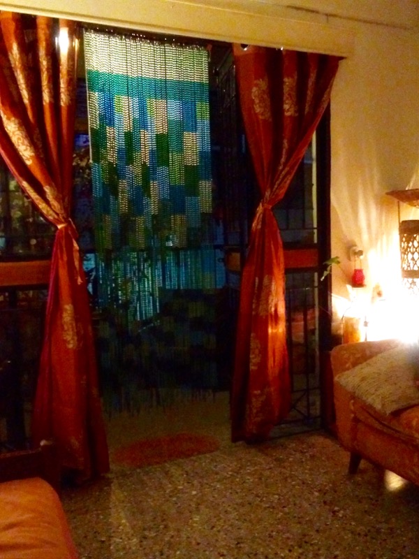 Blue Green Mosaic Design Glass Beaded Curtain Blue Green Glass Beaded Curtain Interior Decoration Screen Room Divider