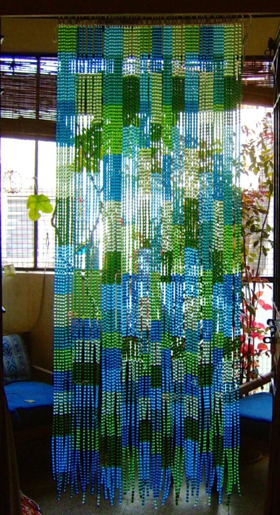 Buy Glass Beaded Curtain Mosaic Bue Green 