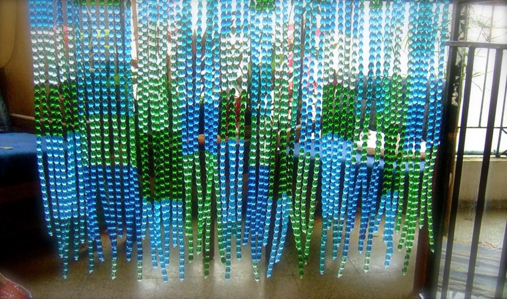 Blue Green Mosaic Design Glass Beaded Curtain Buy Glass Beaded Curtain Mosaic Bue Green
