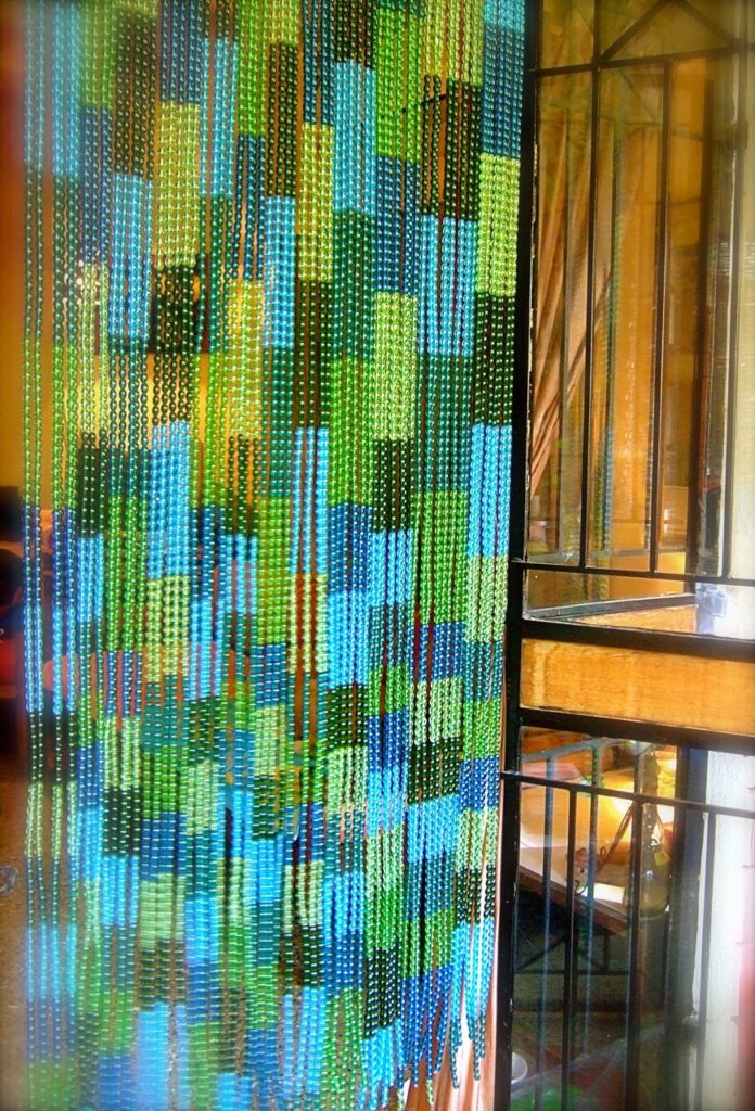 Blue Green Mosaic Design Glass Beaded Curtain Buy Glass Beaded Curtain Mosaic Bue Green