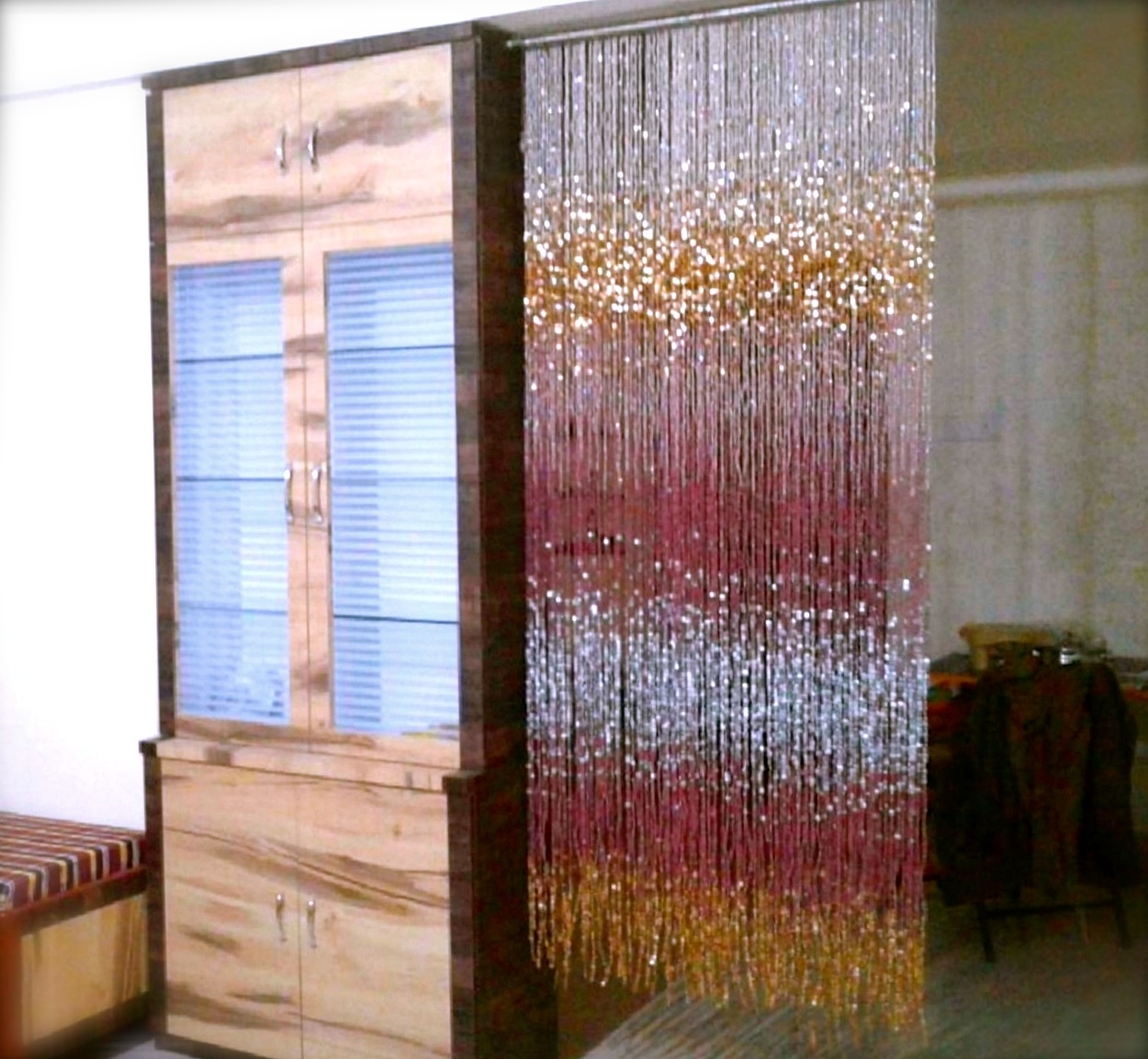 Living Room Decor Antique Beaded Curtain Crystal Door Bead Curtain Room Partition