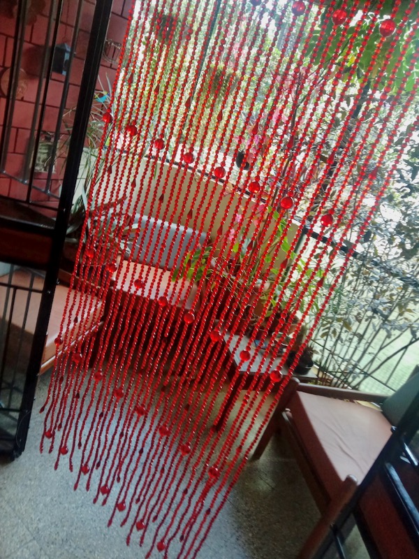 New York Red Crystal Beaded Curtain Red Crystal Beaded Curtain