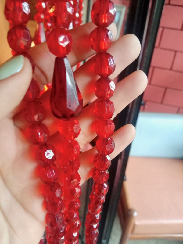 New York Red Crystal Beaded Curtain Beautiful Beads Curtain