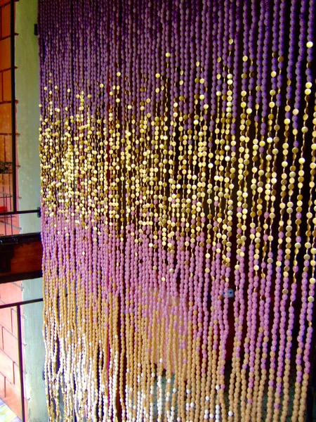 Purple Beige Ombre Glass Beaded Curtain Glass Beaded Curtain