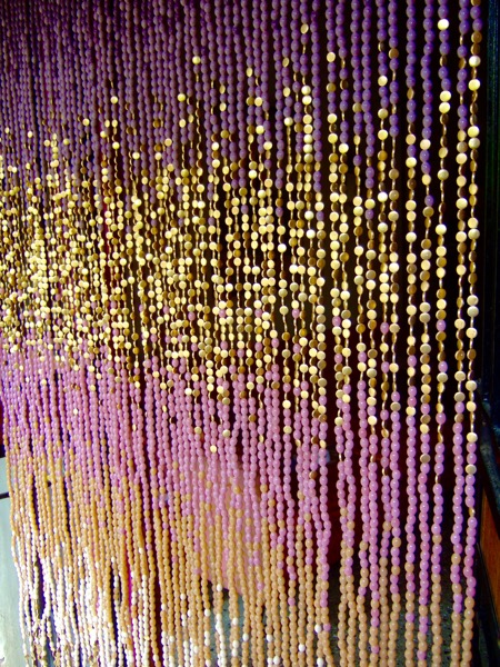 Purple Beige Ombre Glass Beaded Curtain Living Room Interior Bead Curtain