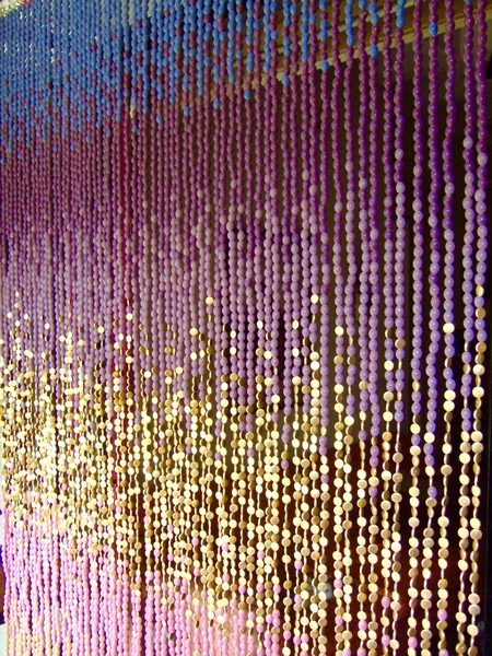 Purple Beige Ombre Glass Beaded Curtain Doorway Bead Curtain