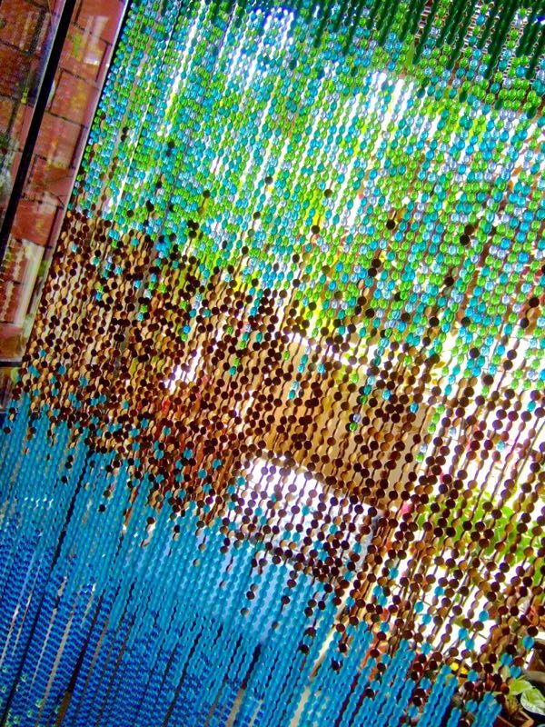 Hanging Sculpture Beautiful Colourful Bead Curtain