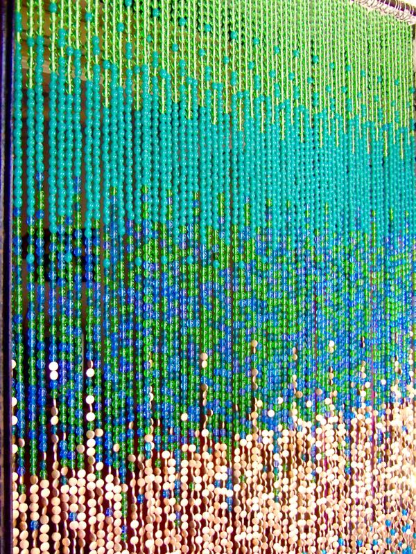 Buy Blue Green Exotic Glass Beaded Curtain Interior Decor Ready-Made Collection Hanging Sculptures