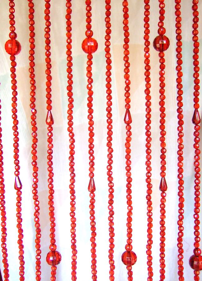 New York Red Crystal Beaded Curtain Red Crystal Bead Curtain