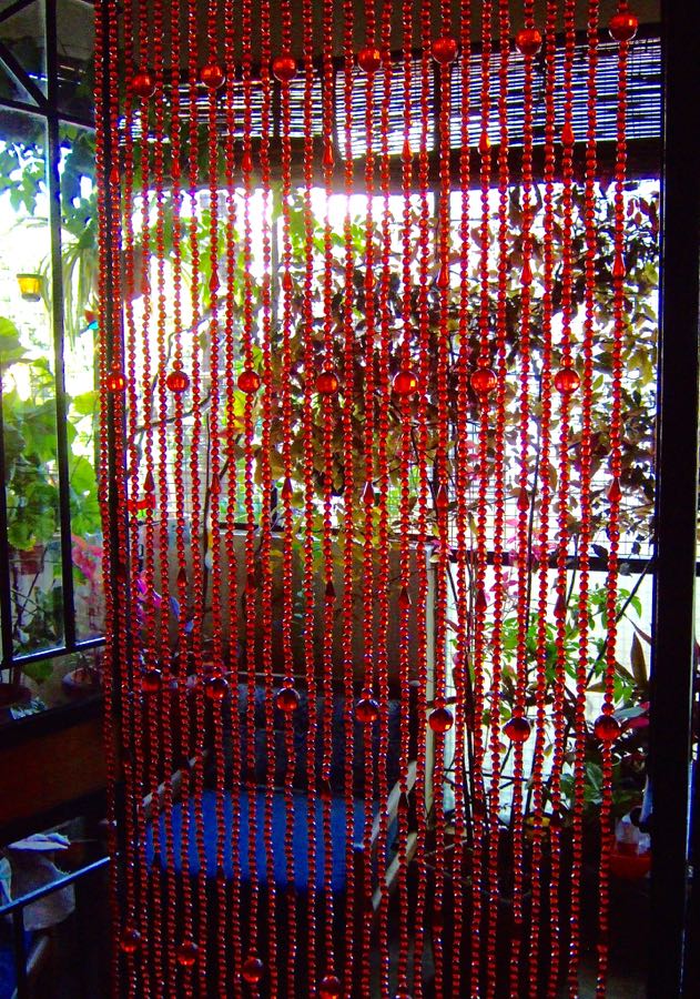 New York Red Crystal Beaded Curtain Room Divider