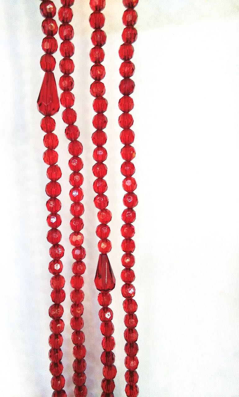 New York Red Crystal Beaded Curtain Beaded Curtain For Room Divider