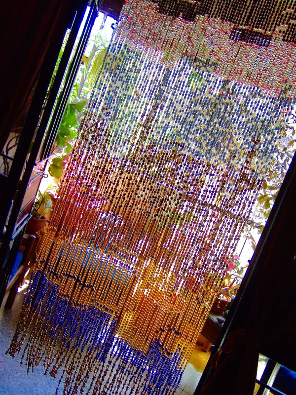 Gold Hanging Sculpture Glass Doorway Curtains