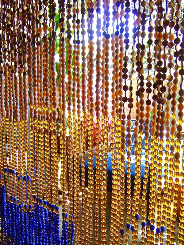 Gold Hanging Sculpture Luxury Glass Doorway Curtains