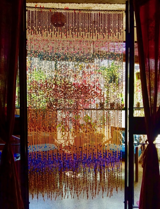 Gold Hanging Sculpture Crystal Beaded Curtains