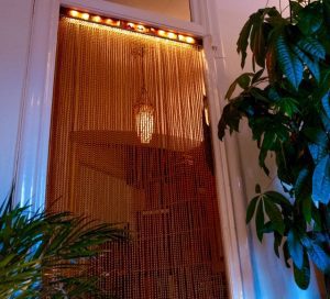 Sweden Champagne Glass Gold Beads Room Divider